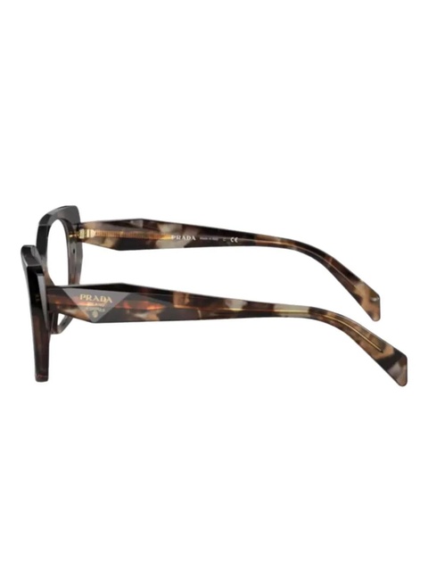 Prada Eyewear geometric-frame glasses - Brown - zdjęcie produktu nr 2