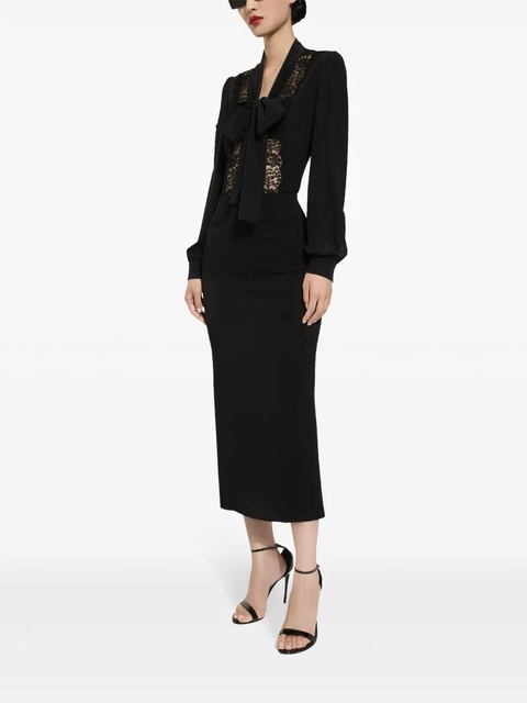 Dolce & Gabbana high-waisted straight midi skirt - Black - zdjęcie produktu nr 2