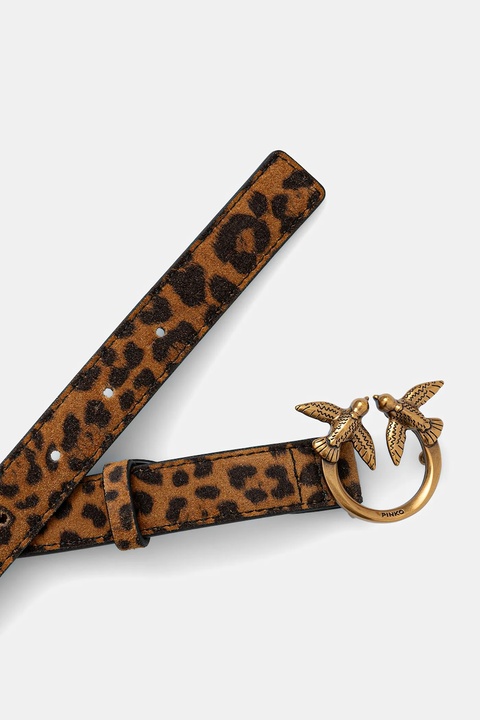 Pinko pasek zamszowy damski kolor brązowy 100143 A32A - zdjęcie produktu nr 2