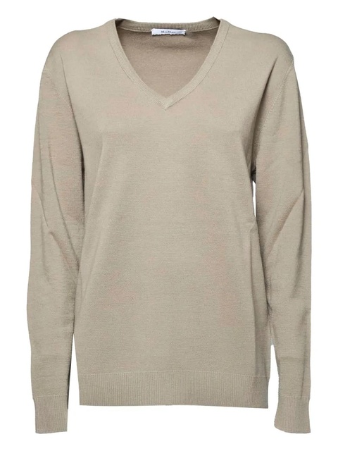 Max Mara V-neck sweater - Neutrals - zdjęcie produktu nr 1