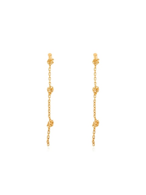 Jil Sander chain knot-detail drop earrings - Gold - zdjęcie produktu nr 2