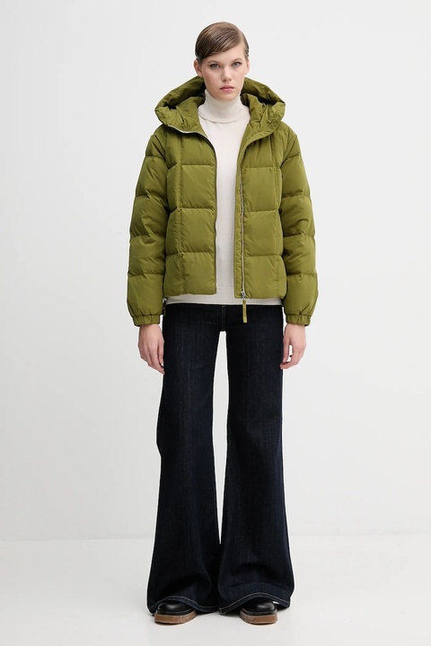 United Colors of Benetton kurtka puchowa kolor zielony zimowa oversize 22T6DN086 - zdjęcie produktu nr 1
