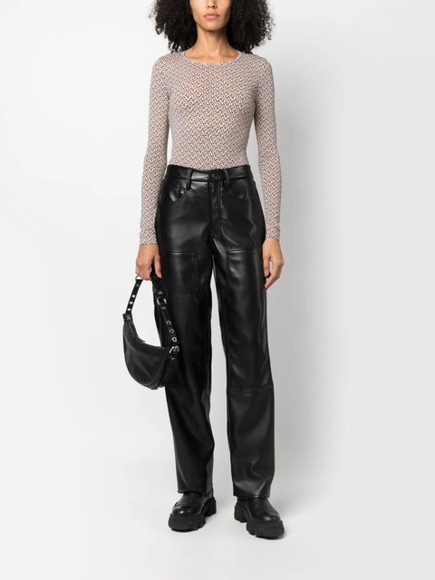 PINKO logo-print semi-sheer sweatshirt - Neutrals - zdjęcie produktu nr 2