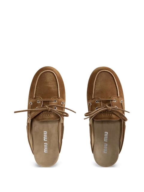 Miu Miu suede mules - Brown - zdjęcie produktu nr 2