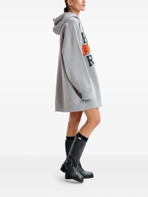 Essentiel Antwerp floral-embroidered hoodie mini dress - Grey - zdjęcie produktu nr 2