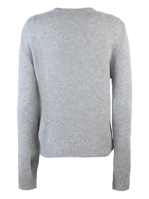 Marni logo-patch cashmere sweater - Grey - zdjęcie produktu nr 2