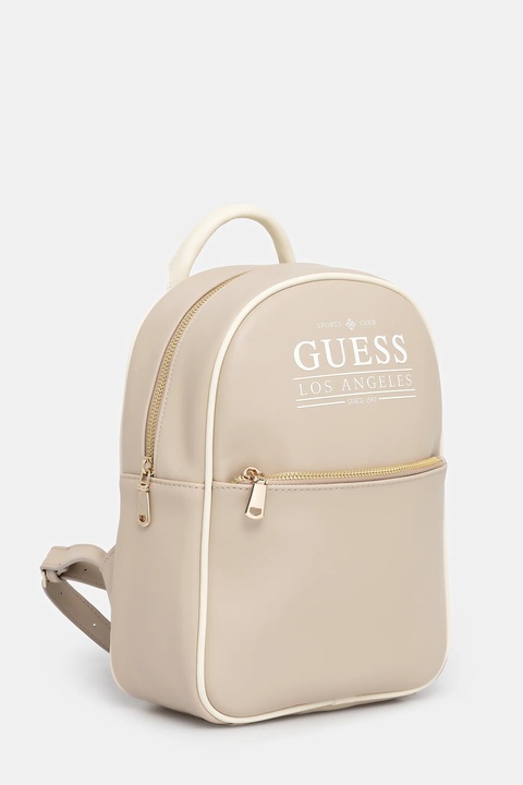 Guess plecak FANCY damski kolor beżowy mały z nadrukiem V5YZ05 WHDX0 - zdjęcie produktu nr 2