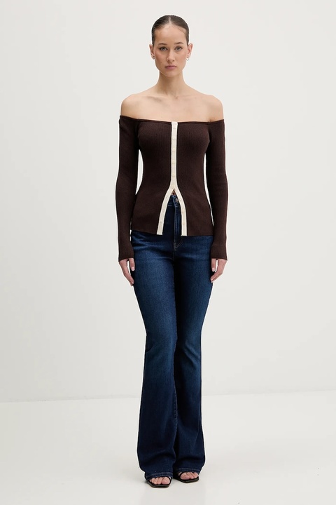 Abercrombie & Fitch sweter damski kolor brązowy KI150-5429-480 - zdjęcie produktu nr 2