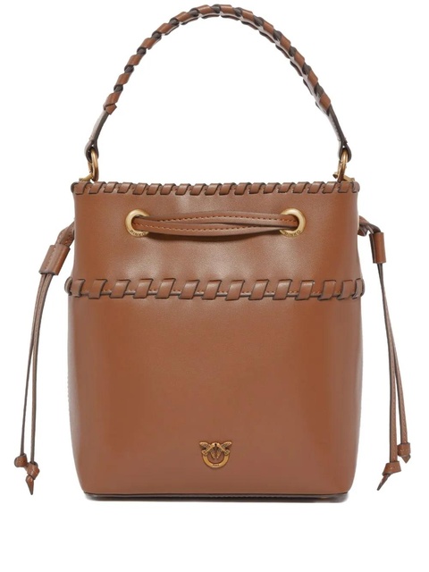 PINKO leather bucket bag - Brown - zdjęcie produktu nr 1