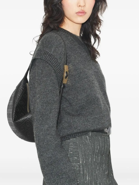 Tory Burch T Monogram balloon small pebble shoulder bag - Black - zdjęcie produktu nr 2