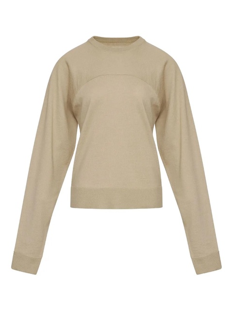 MM6 Maison Margiela crew-neck long-sleeved top - Brown - zdjęcie produktu nr 1