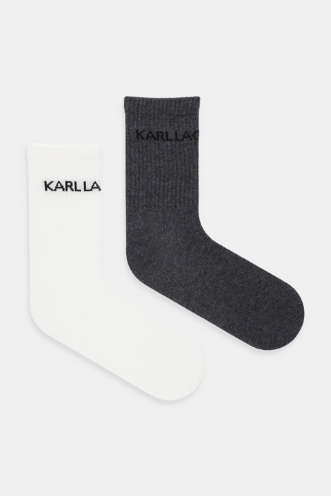 Karl Lagerfeld skarpetki 2-pack kolor szary A4W47025 - zdjęcie produktu nr 2