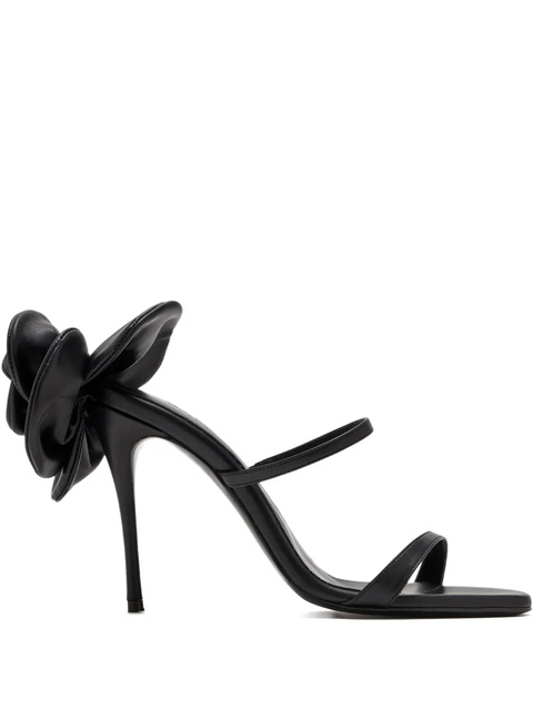 Magda Butrym 105mm flower-appliqué sandals - Black - zdjęcie produktu nr 1