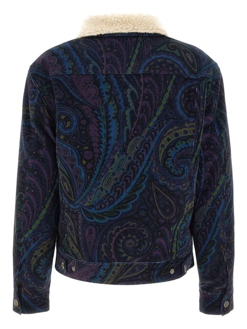 ETRO Giubbino paisley-print corduroy jacket - Blue - zdjęcie produktu nr 2