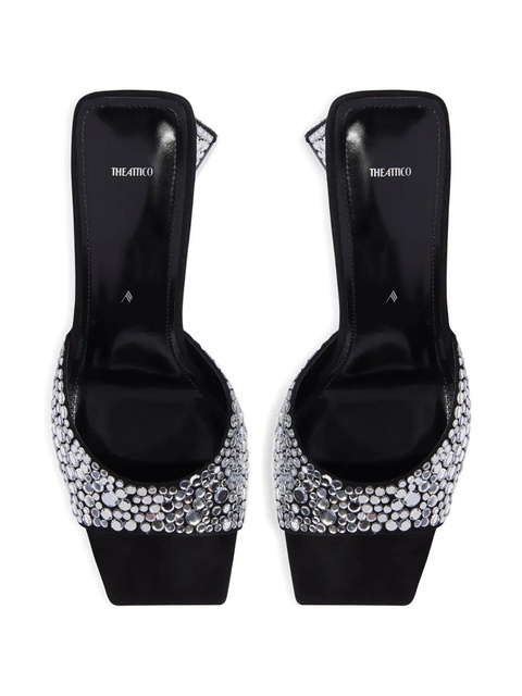 The Attico 85mm Mini Devon embellished mules - Black - zdjęcie produktu nr 2