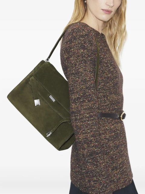 Tory Burch large Lee Radziwill suede shoulder bag - Green - zdjęcie produktu nr 2