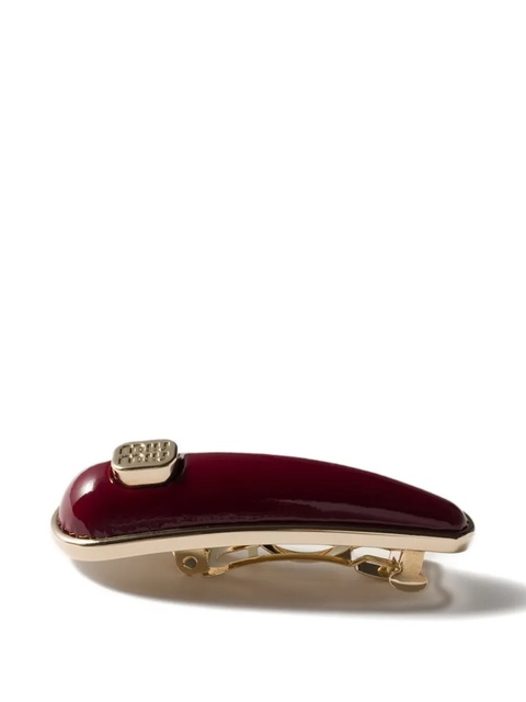 Miu Miu logo-detail hair clip - Red - zdjęcie produktu nr 2