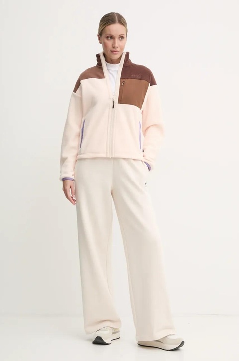 adidas Originals spodnie dresowe Femme Galore Wideleg Fleece Pants kolor beżowy gładkie JN3027 - zdjęcie produktu nr 2