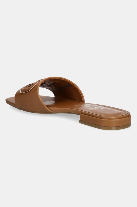 Guess klapki TARISHA damskie kolor brązowy FLJTAR LEA19 - zdjęcie produktu nr 2