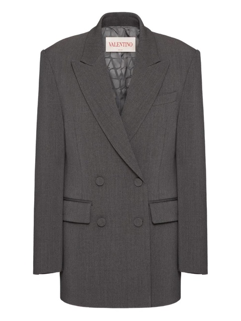 Valentino Garavani flap-pocket coat - Grey - zdjęcie produktu nr 1