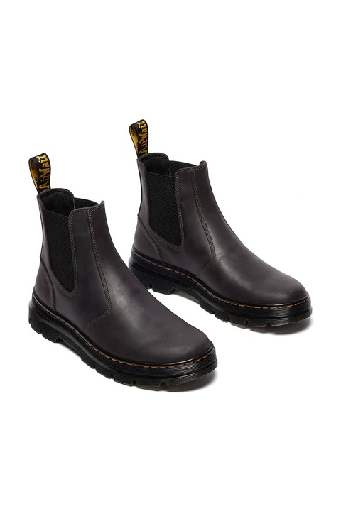 Dr. Martens sztyblety skórzane Embury Chelsea Boot damskie kolor szary na platformie DM42013020 - zdjęcie produktu nr 2