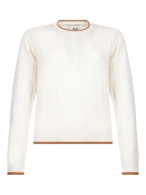 MC2 Saint Barth cable-knit sweater - White - zdjęcie produktu nr 1