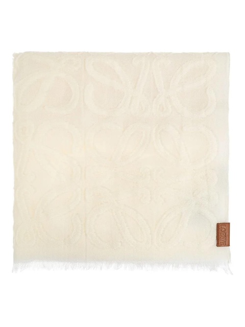 LOEWE Anagram-embossed scarf - White - zdjęcie produktu nr 1