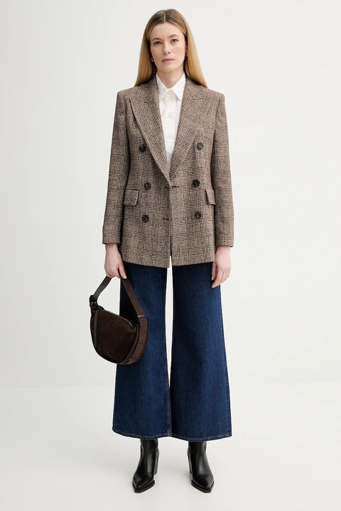 Marc O'Polo bluzka bawełniana damska kolor beżowy gładka 5000007470 - zdjęcie produktu nr 1