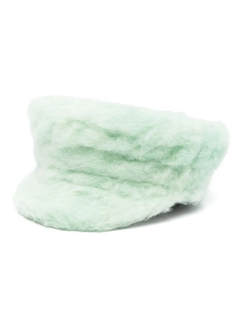 Ruslan Baginskiy faux-fur baker boy cap - Green - zdjęcie produktu nr 2
