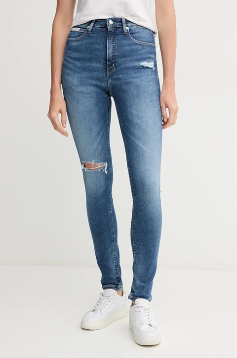 Calvin Klein Jeans jeansy damskie kolor niebieski J20J225115 - zdjęcie produktu nr 1
