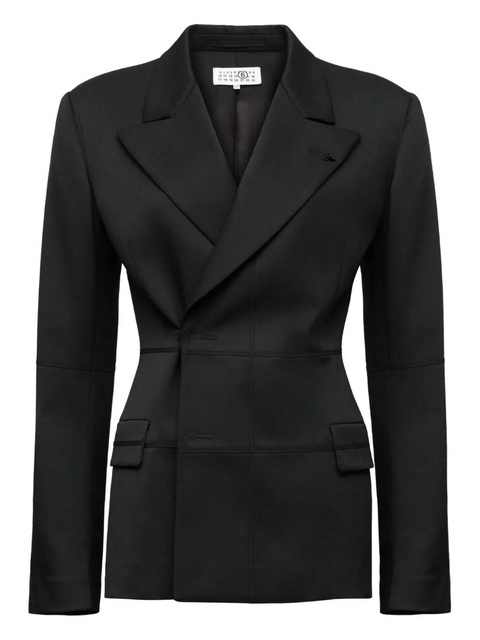 MM6 Maison Margiela peak-lapels blazer - Black - zdjęcie produktu nr 2