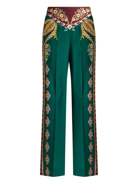 ETRO floral-print trousers - Green - zdjęcie produktu nr 1