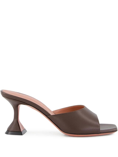 Amina Muaddi Lupita open-toe sculptural-heel sandals - Brown - zdjęcie produktu nr 1