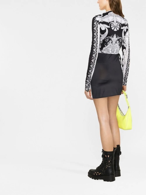 Versace Barocco-print crop top - Black - zdjęcie produktu nr 2