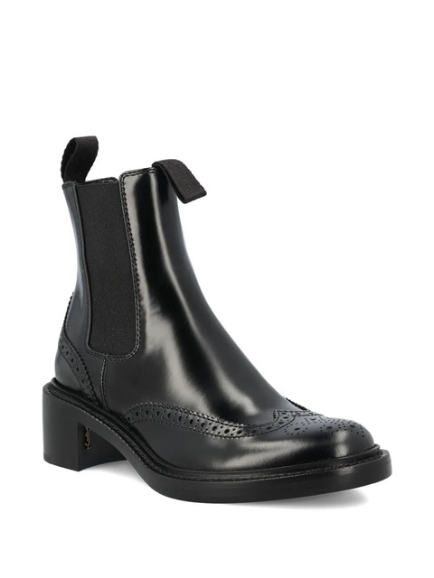 Saint Laurent 50mm Vicent leather brogue chelsea boots - Black - zdjęcie produktu nr 1