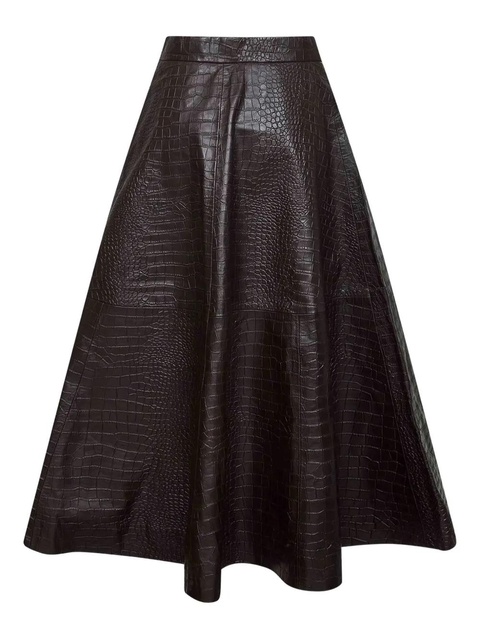 Róhe embossed midi skirt - Brown - zdjęcie produktu nr 2