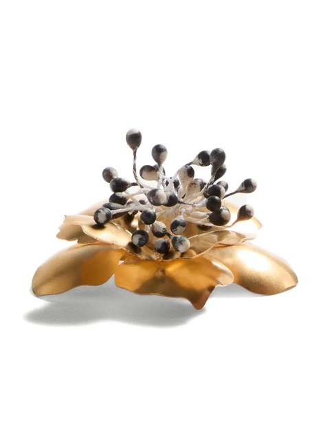 Valentino Garavani Fleur Lumineuse brooch - Gold - zdjęcie produktu nr 2