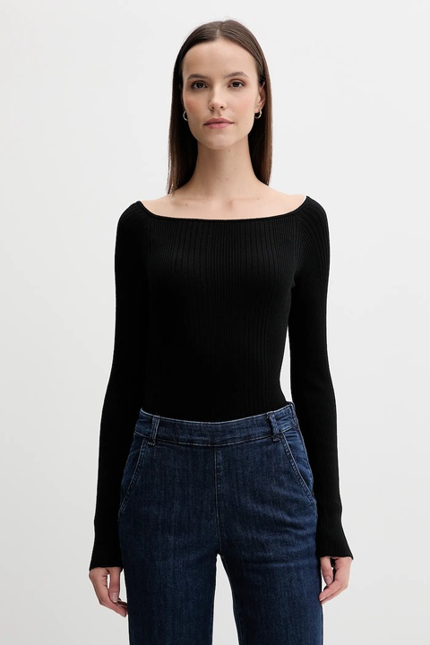 United Colors of Benetton sweter damski kolor czarny lekki 16UYD10E7 - zdjęcie produktu nr 1