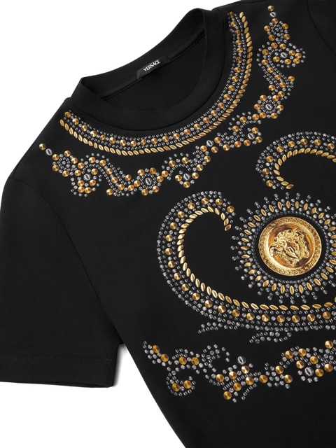 Versace crystal-embellishment T-shirt - Black - zdjęcie produktu nr 2