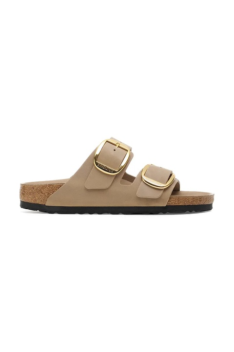 Birkenstock klapki skórzane Boston Big Buckle damskie kolor beżowy 1030395 - zdjęcie produktu nr 1