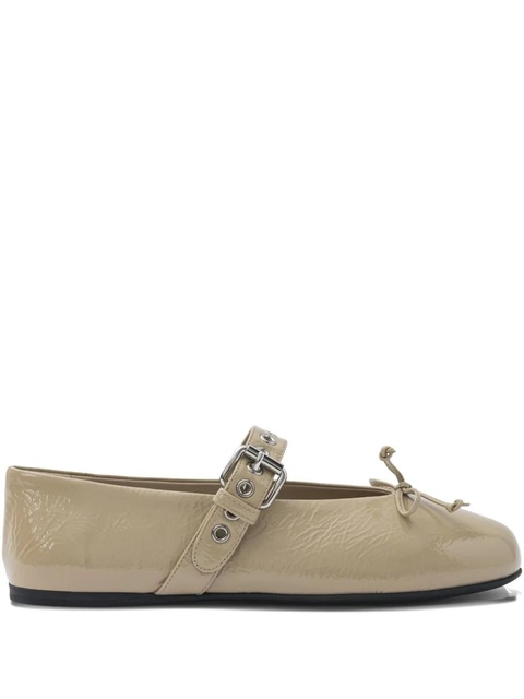 Miu Miu buckle bow ballet flats - Neutrals - zdjęcie produktu nr 1