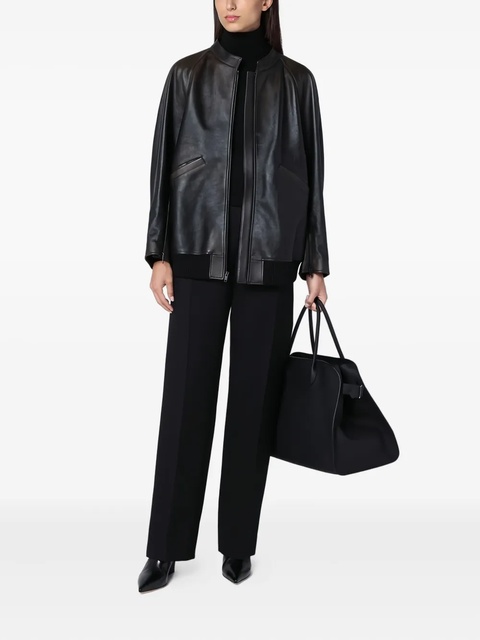 The Row straight-leg wool-silk trousers - Black - zdjęcie produktu nr 1