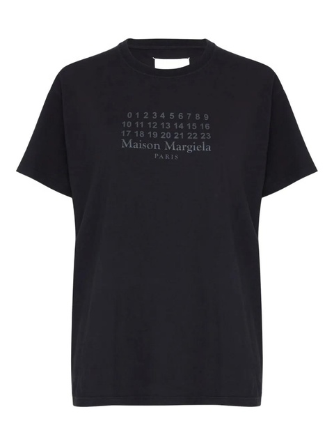 Maison Margiela logo cotton T-shirt - Black - zdjęcie produktu nr 1