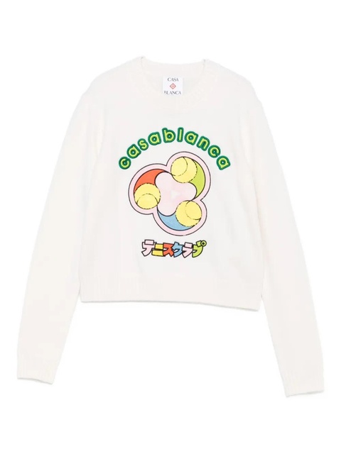 Casablanca Tennis Ball sweater - White - zdjęcie produktu nr 2