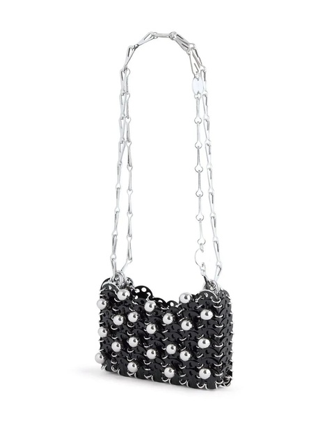 Rabanne Nano 1969 beaded shoulder bag - Black - zdjęcie produktu nr 2
