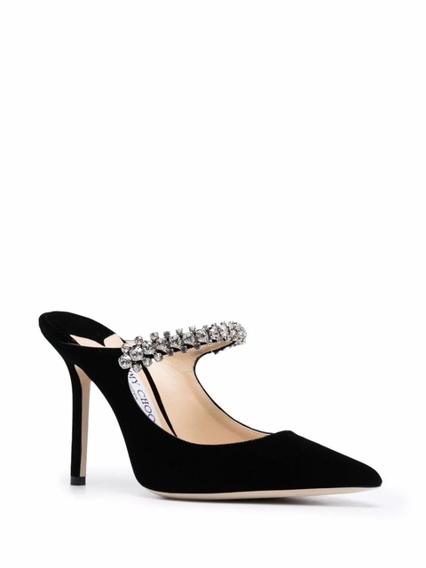 Jimmy Choo BING 100mm pointed mules - Black - zdjęcie produktu nr 2
