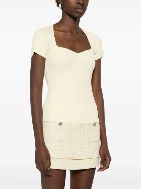 Maje fine-ribbed top - Yellow - zdjęcie produktu nr 1