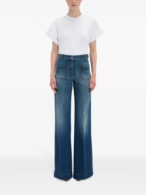 Victoria Beckham Alina flared jeans - Blue - zdjęcie produktu nr 1
