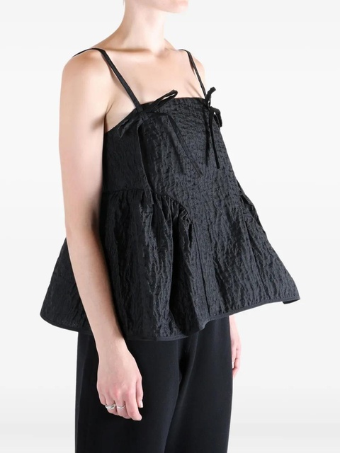 Cecilie Bahnsen tie-detailing top - Black - zdjęcie produktu nr 2