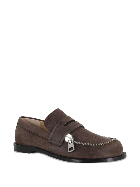 JW Anderson zip-detail leather loafer - Brown - zdjęcie produktu nr 1